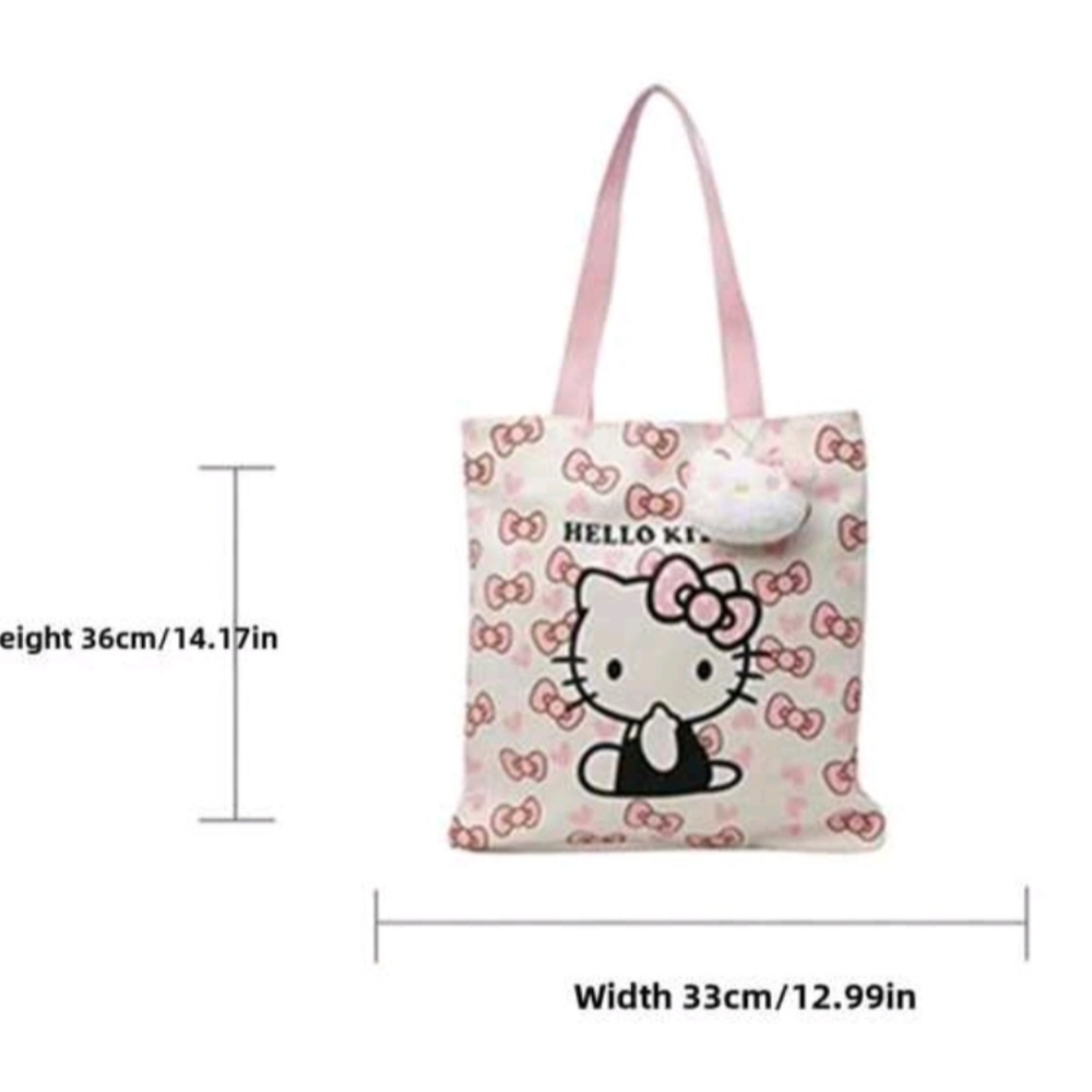 Sanrio Hello Kitty Tote Bag - Pink and White - Picture 2 of 2